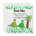 Niedliche Dinosaurier-Geburtstags-Party Einladunge