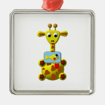 Niedliche Giraffe mit Goldfish Ornamente