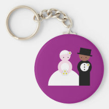Niedliche Hochzeitspaare Schlüsselanhänger