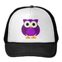 Niedliche lila Eule Retro Cap
