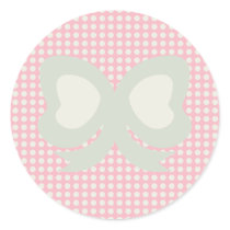 NIEDLICHE PASTELLPunkte UND BAND-ROSA aufkleber