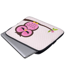 Niedliche rosa Eule Laptop Computer Schutzhülle
