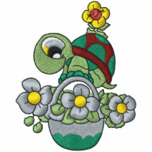 Niedliche Schildkröte gesticktes Hemd