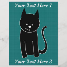 Niedliche schwarze Katze Individuelle Flyer