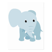 Niedlicher Baby-Elefant Postkarten