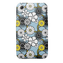 Niedlicher blauer Blumen-Musteripod-Touchkasten