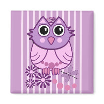 Niedlicher girly Magnet mit Baby-Eule