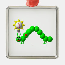Niedlicher Inchworm mit einer Idee! Ornament