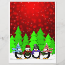 Niedlicher Penguincarolers-Flyer