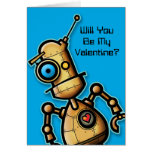 Niedlicher RoboterValentine Grußkarte