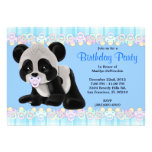 NIEDLICHER süßer Plüsch-Baby-Panda-Bärn-Geburtstag Individuelle Einladung