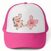 Niedlicher Tanzen-Cartoon-Schwein-Hut