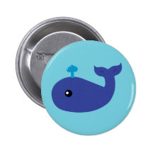 Niedlicher Wal Button