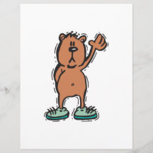 niedlicher wellenartig bewegender Bär in den Turns Individuelle Flyer