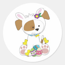 Niedlicher Welpe Ostern Sticker