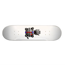 Niedlicher Zebra mit Reißverschluss Skateboard Deck