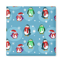 Niedliches Feiertagpenguin-Muster