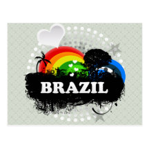Niedliches fruchtiges Brasilien Postkarte