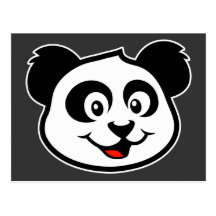 Niedliches Panda-Gesicht Postkarte