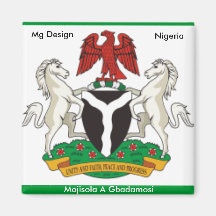 Nigeria_coa, Nigeria Westafrika,… - Besonders ange Kühlschrankmagnete