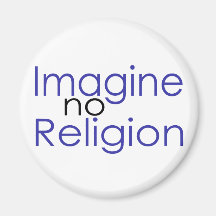 N'imaginez aucune religion aimants pour réfrigérateur