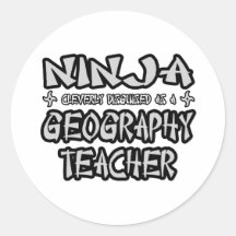 Ninja… Geografie-Lehrer Sticker
