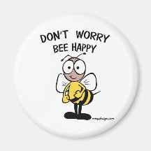 N'inquiétez pas l'abeille heureuse magnets pour réfrigérateur