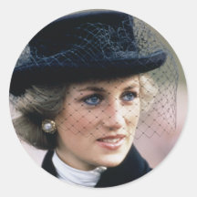 No.44 Prinzessin Diana Frankreich 1988 Runder Sticker