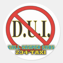 NO-DUI RUNDER STICKER