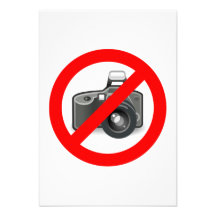 No Photos Sign Custom Announcement
