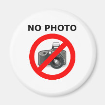 No Photos Sign Refrigerator Magnet