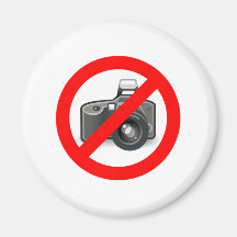 No Photos Sign Refrigerator Magnets