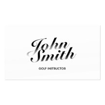 Noble kalligraphische Golf-Visitenkarte