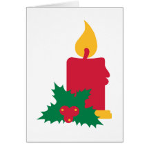 Noël de bougie carte