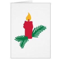 Noël de bougie carte de vœux