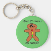 Noël drôle de bonhomme en pain d'épice porte-clefs