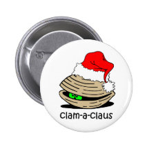 Noël drôle de palourde badge avec épingle