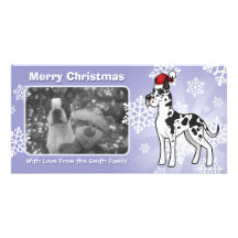 Noël great dane cartes avec photo