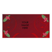 Noël, gui, photocard cartes avec photo