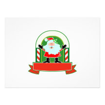 Noël le père noël de père invitations