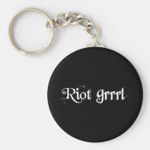 Noir de Grrrl d'émeute Porte-clé