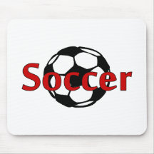 Noir de Rd du football Tapis De Souris