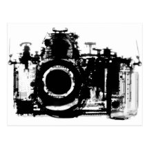NOIR ET BLANC D'APPAREIL-PHOTO DE VISION DE RAYON  CARTES POSTALES