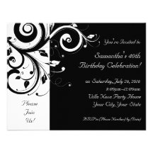 Noir+Invitations inverses blanches de partie de re