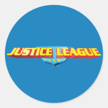Nom de ligue de justice et logo minces de bouclier autocollant