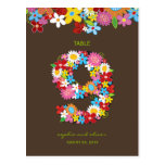 Nombre de Tableau de noce de jardin de fleurs de r cartes postales