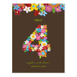Nombre de Tableau de noce de jardin de fleurs de r cartes postales