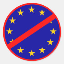 Non à l'UE Adhésifs Ronds
