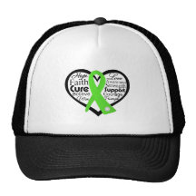 Non-Hodgkins Lymphom-Herz-Band-Collage Baseballkappe