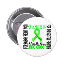 Non-Hodgkins Lymphom trage ich stolz Limones Grün  Button